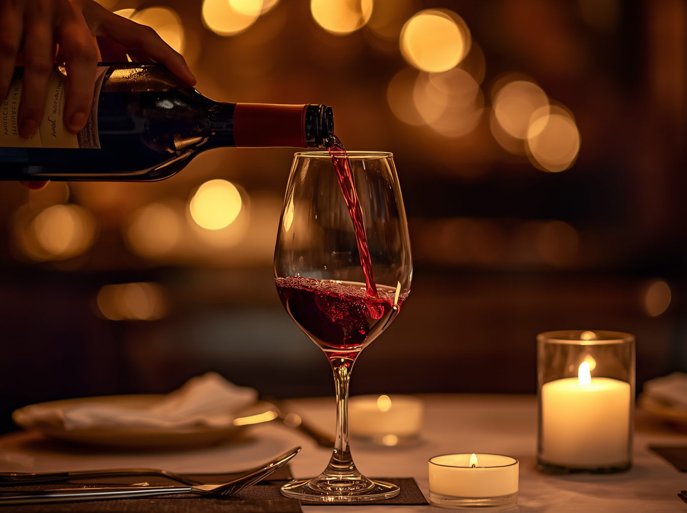 Wine being poured